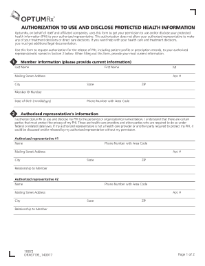 Authorization to Use and Disclose Protected Health Information