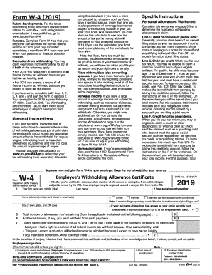 Form W-4 (2019)