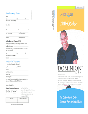 DentaQuest OrthoSelect Membership Form