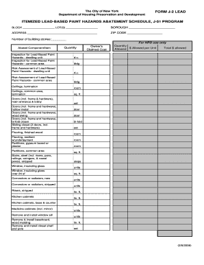 New York Lead-Based Paint Abatement Schedule