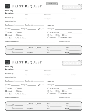 Print Request Form