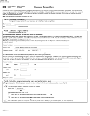 Canada Business Consent Form