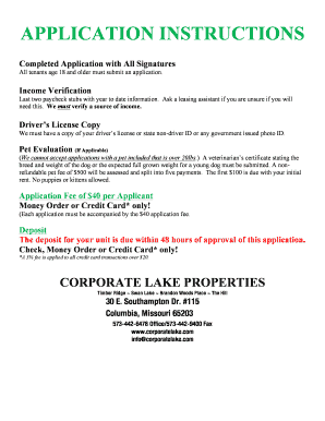 Non-Student Rental Application