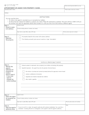 Appointment of Agent for Property Taxes