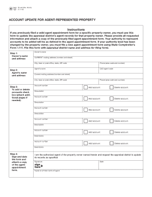 Account Update for Agent-Represented Property