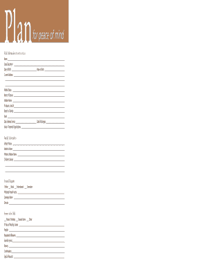 To My Loved Ones Funeral Planning Guide