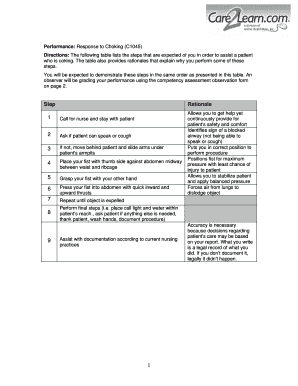 Response to Choking (C1045)