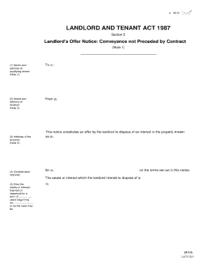 Landlord's Offer Notice Form