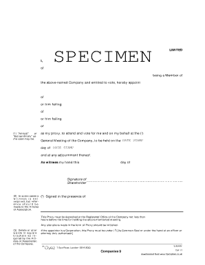 Proxy Voting Form