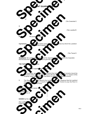 Rent Guarantee Agreement