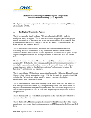 Medicare Part D Prescription Drug EDI Agreement