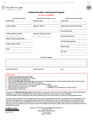 Overpayment Appeal Redetermination Form