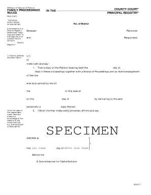 Affidavit of Service of Petition
