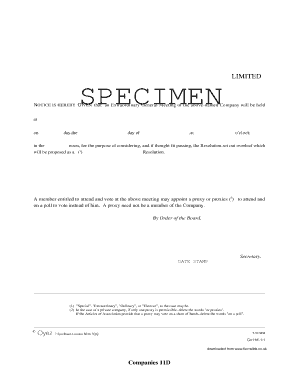 Notice of Extraordinary General Meeting