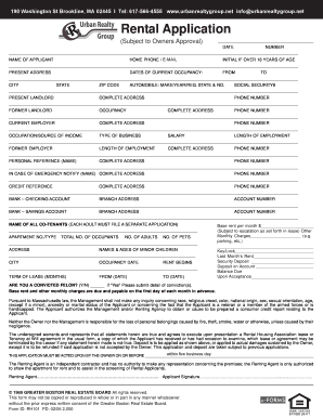 Rental Application Form