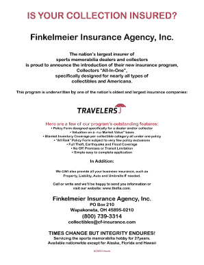 Collectors All-In-One Insurance Application