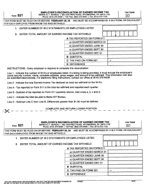 Employer's Reconciliation of Earned Income Tax