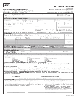AIG Group Employee Enrollment Form