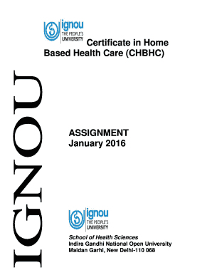 Certificate in Home Based Health Care Assignment