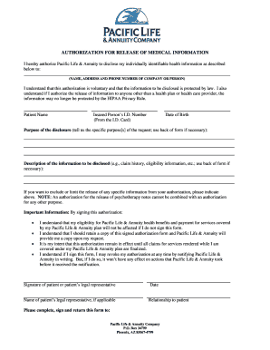 Authorization for Release of Medical Information