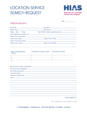 HIAS Location Service Search Request