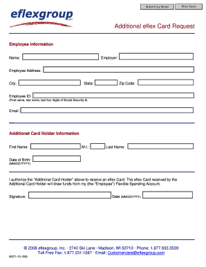 Additional eflex Card Request Form