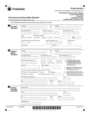 Group Life Insurance Claim Form Kentucky
