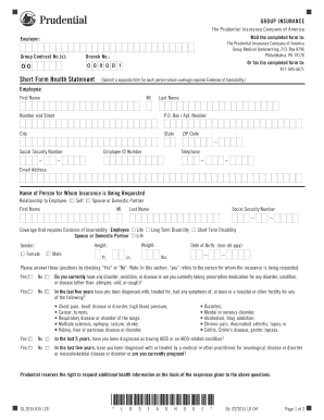 Prudential Group Insurance Health Statement