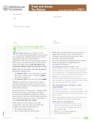 UK Trust and Estate Tax Return