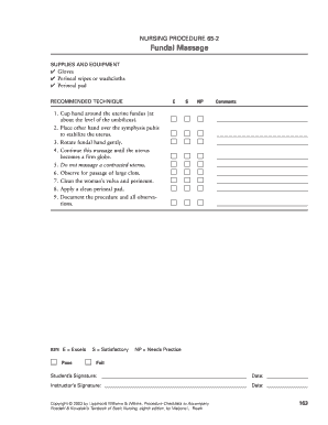Nursing Procedure 65-2 Fundal Massage