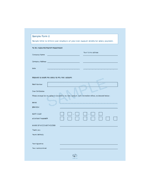 Salary Payment Change Request Letter