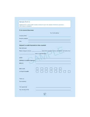 Sample Letter to Credit Transfer Sources
