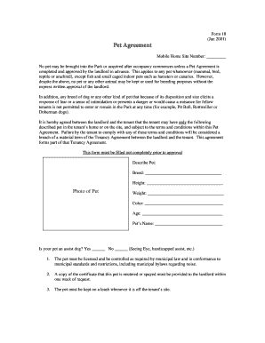 Pet Agreement