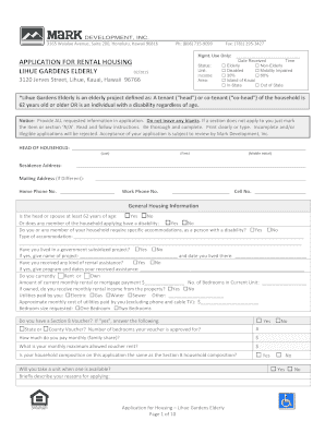 Application for Rental Housing