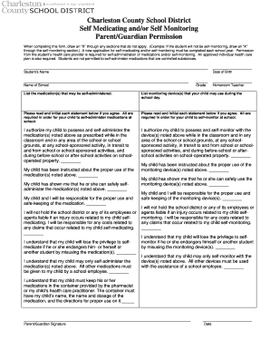 Charleston County School District Self-Medication Permission Form