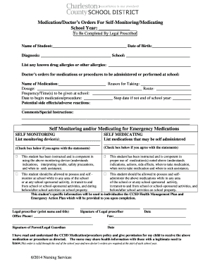 School Medication Authorization Form