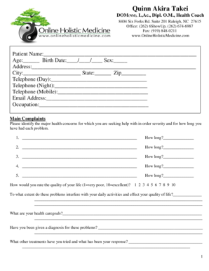 Patient Intake Form