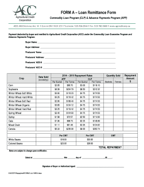 Loan Remittance Form