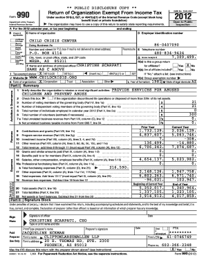 IRS Form 990 2012