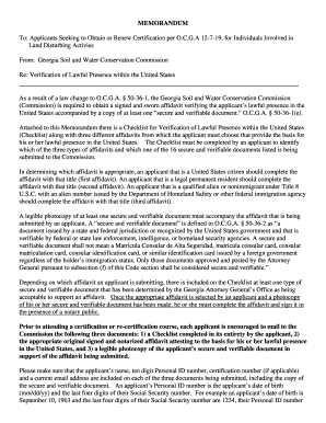 Georgia Lawful Presence Verification for Land Disturbing Activities