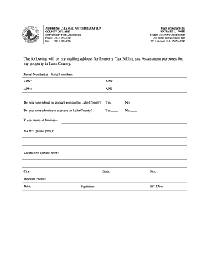 Address Change Authorization