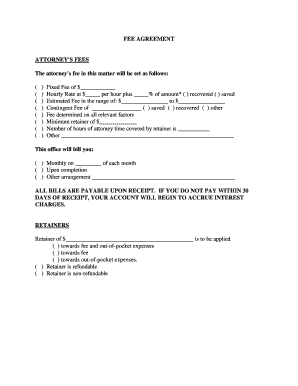 Attorney Fee Agreement