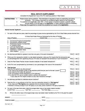 Law Firm Practice Area Supplement