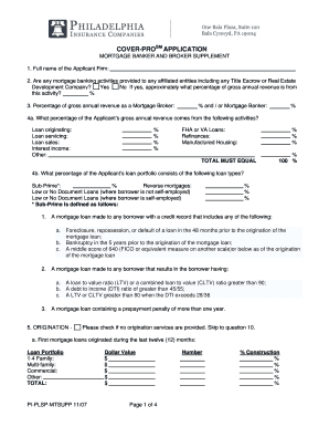 Mortgage Banker and Broker Supplement Application