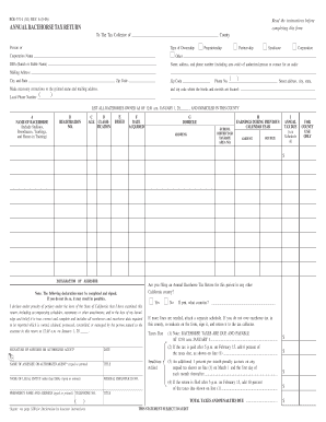 California Annual Racehorse Tax Return