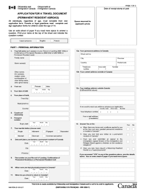 Application for a Travel Document (Permanent Resident Abroad)