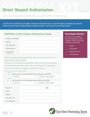 The First National Bank of Dieterich Switch Kit
