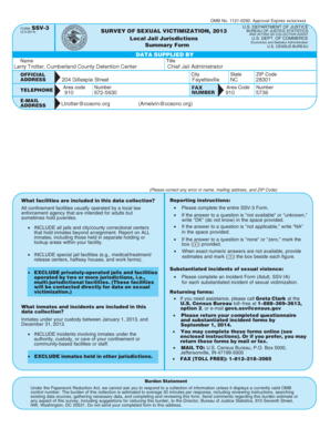 Survey of Sexual Victimization Form SSV-3