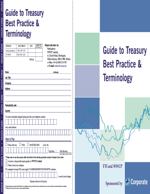 Guide to Treasury Best Practice Order Form