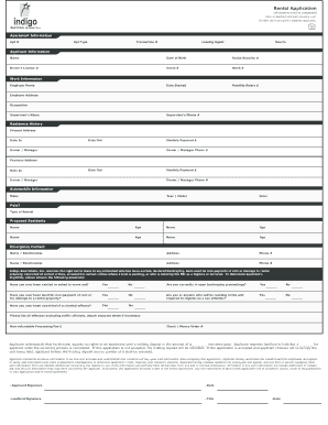 Rental Application Form